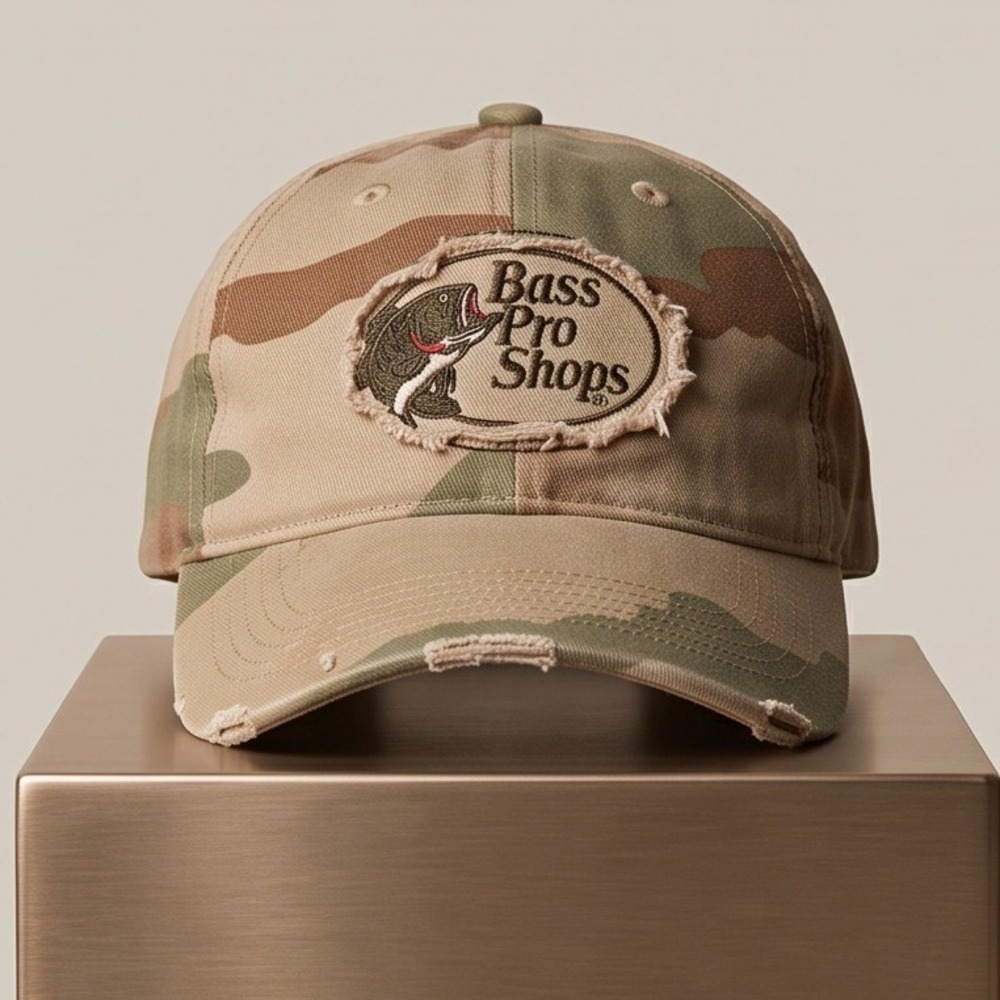 Bass Pro Shops RedHead Mens Camo Distressed Baseball Hat Adjustable OSFM